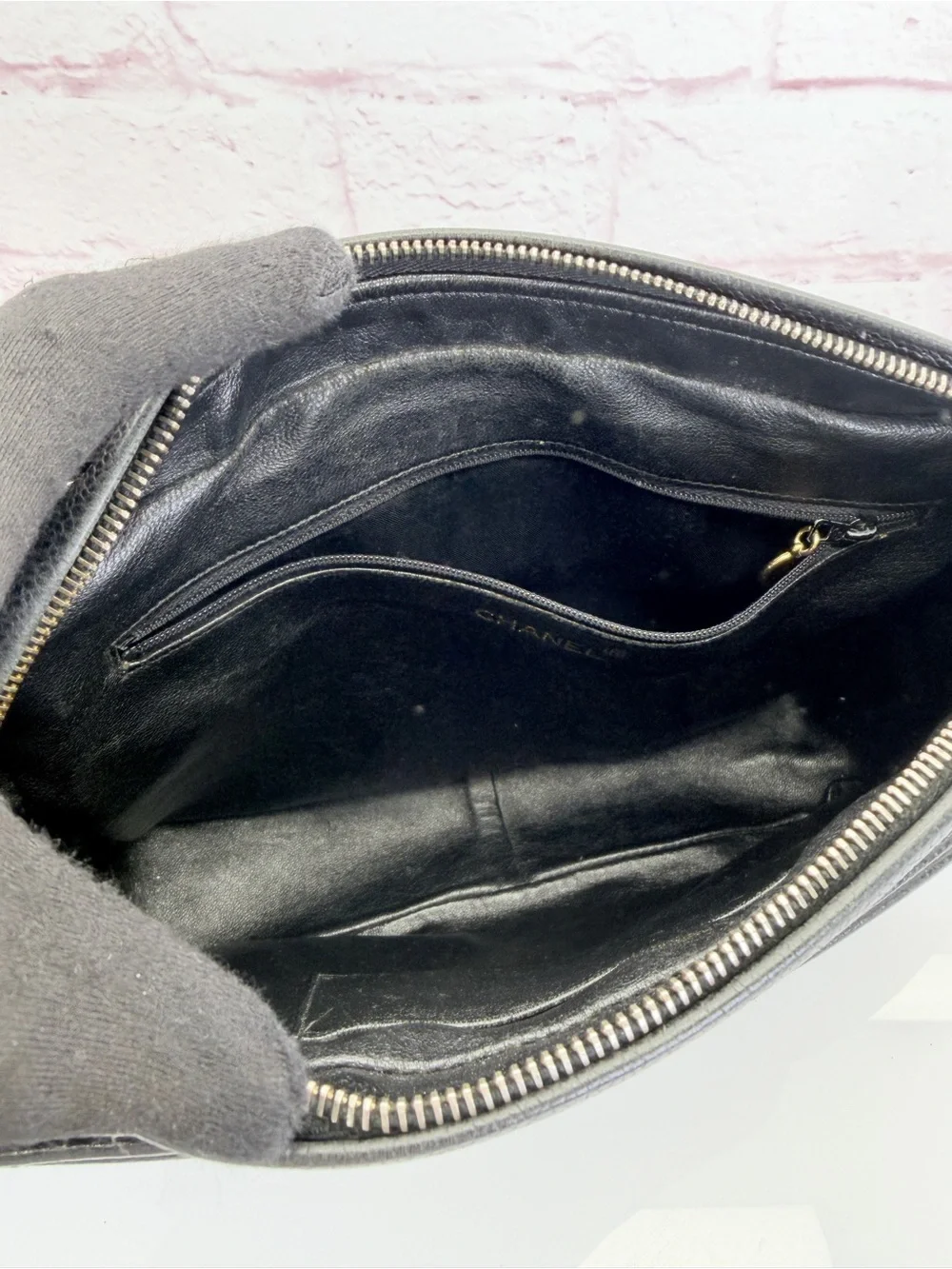 Chanel Black Quilted Leather CC Camera Bag